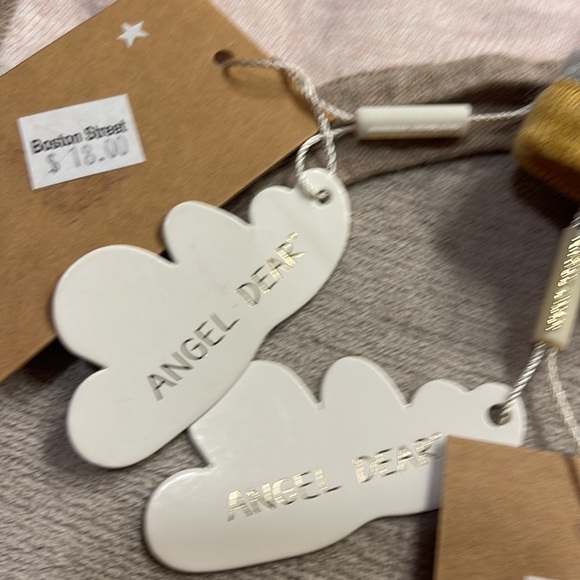 Angel Dear two Braid Trim Cotton Knit Ear Flap Pilot’s  Hat- 0-6 Months - Picture 5 of 6